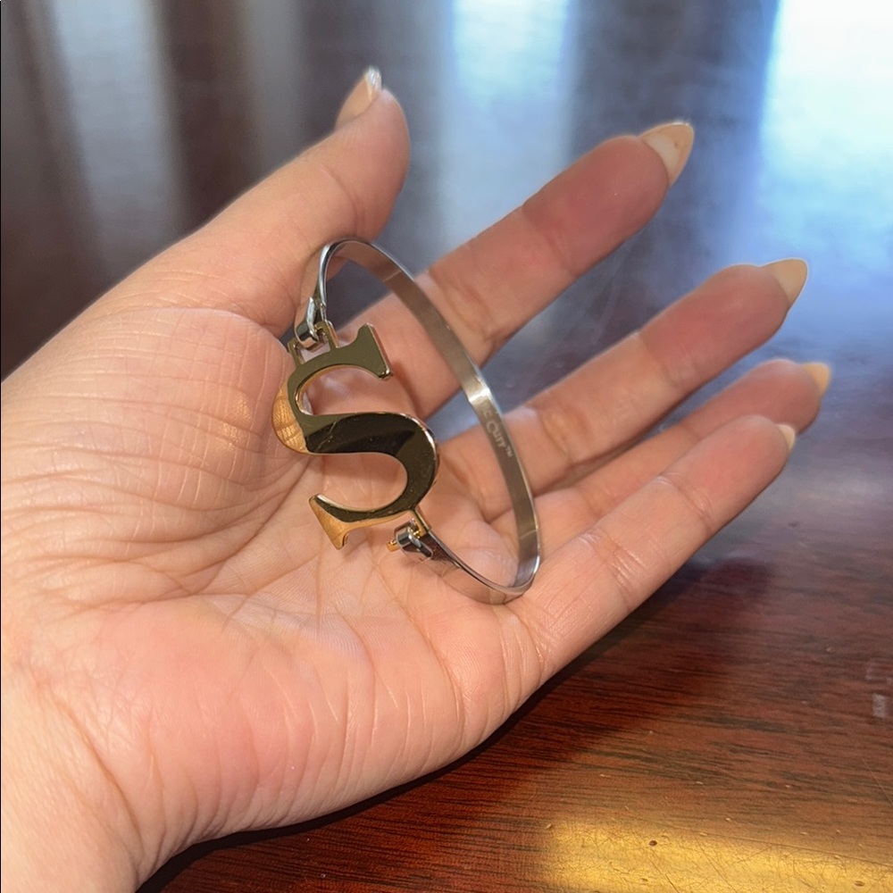 Gold and Silver Initial Bracelet